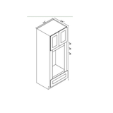 Double Oven 33"Wx24"Dx90"H 2 Doors, 1 Drawer PD