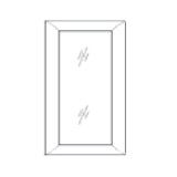 Glass Door for W3636 Wall cabinet PR