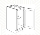 Full Height Base - 09"Wx24"Dx34.5"H * 1 Door PW