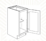 15"W  Full Height Door Base - 15"Wx24"Dx34.5"H * 1 Door PW