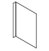 Refrigerator End Panel 24"Wx3/4"Dx84"H with 3" return PW
