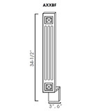 Decorative base Filler. Fluted with beveled square - 3"Wx3/4"Dx34.5"H SL
