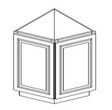 Angle Base Cabinet 24"Wx24"Dx34.5"H TG