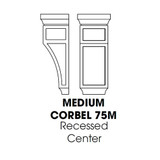 Medium Corbel Recessed Center 5.25"Wx4.5Dx12.5"H TG