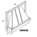 Wood Hood 36"W TS