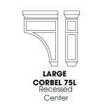 Large Corbel Recessed Center 3.5"Wx 8"Dx12.5"H TW