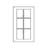 Mullion Glass Door for WDC274215 Wall Diagonal Corner Cabinet TW