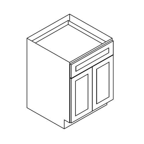Base - 30"Wx24"Dx34.5"H  2 Doors 1 Drawer AG
