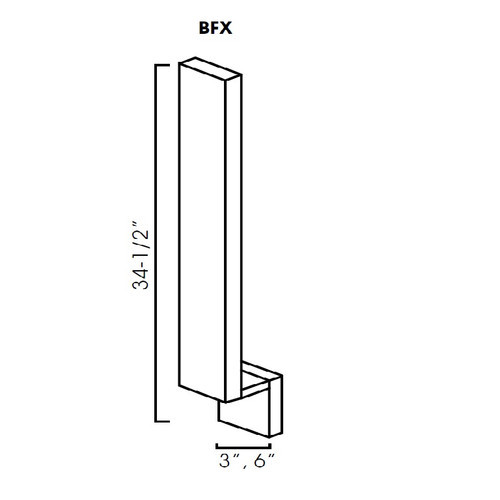 Base Filler 6"Wx3/4"Dx34.5"H AG