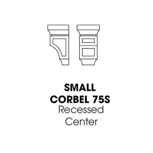 Small Corbel Recessed Center 3.75"Wx3.5Dx6.6"H AN