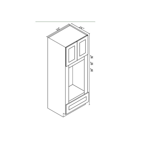 Double Oven:  33"Wx24"Dx84"H AN