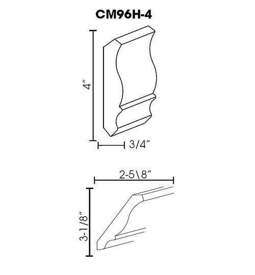 Decorative Large Crown 4"Wx96H AN