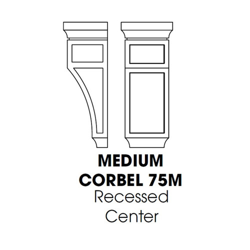 Medium Corbel Recessed Center 5.25"Wx4.5Dx12.5"H AW