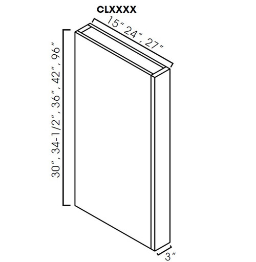 Column boxbase. 3"Wx24"Dx34.5"H AW