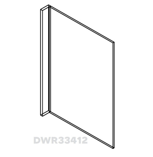 Dishwasher Panel with 3" return 24"Wx1/2"Dx34.5H AX