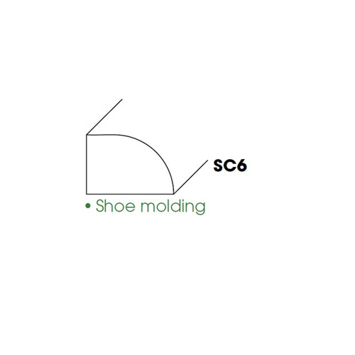 Shoe Molding 1/2"x3/4"x96" AX