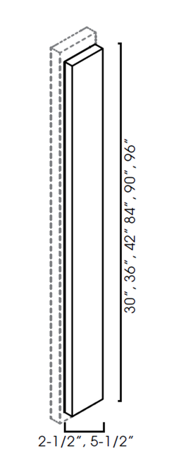 Overlay Filler 2-1/2"Wx3/4"Dx95-1/4"H AZ