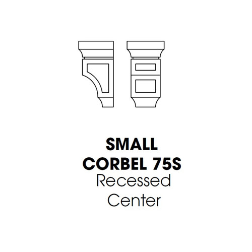 Small Corbel Recessed Center 3.75"Wx3.5Dx6.6"H GW