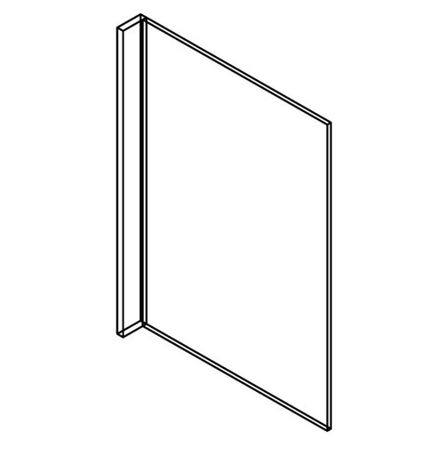 Refrigerator End Panel 24"Wx3/4"Dx96"H with 3" return GW