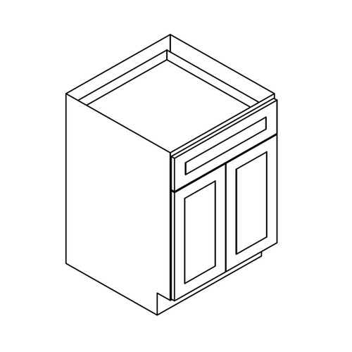 Base - 27"Wx24"Dx34.5"H * 2 Doors 1 Drawer PD
