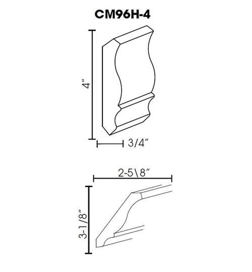 Decorative Large Crown 4"Wx96H PD