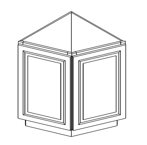 Angle Base Cabinet 24"Wx24"Dx34.5"H PH