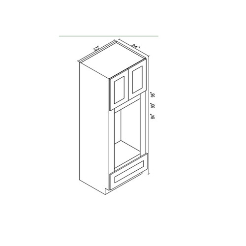 Double Oven 33"Wx24"Dx96"H PH