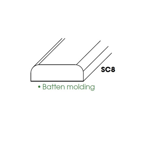 Batten Molding 1/4"x3/4"x96" PH