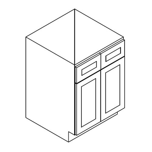Sink Base 36"Wx24"Dx34.5"H - 2 Doors 2 Headers PS