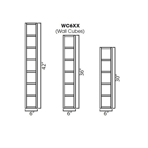 Wall Cube 6"Wx12"Dx42"H PS