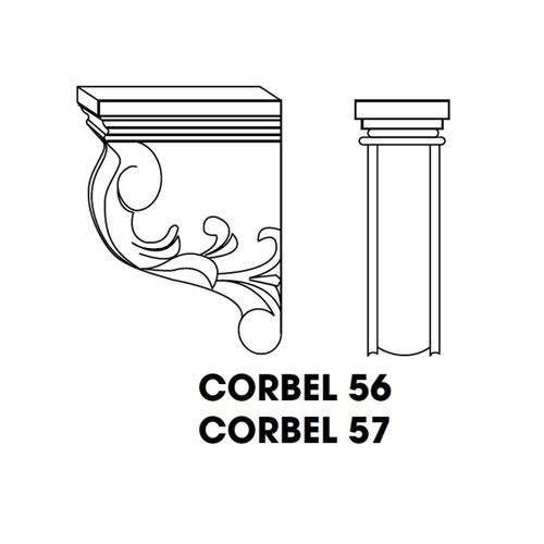 Large Corbel 3"Wx6"Dx9"H PW