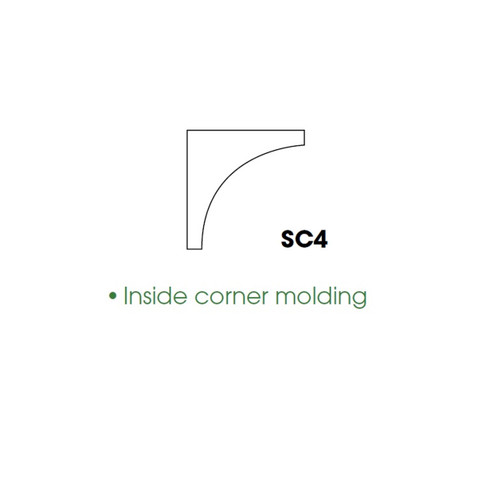 Inside corner Molding 3/4"x3/4"x96" PW