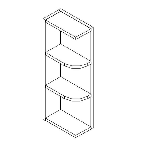 Wall end shelf 5"Wx12"Dx36"H PW