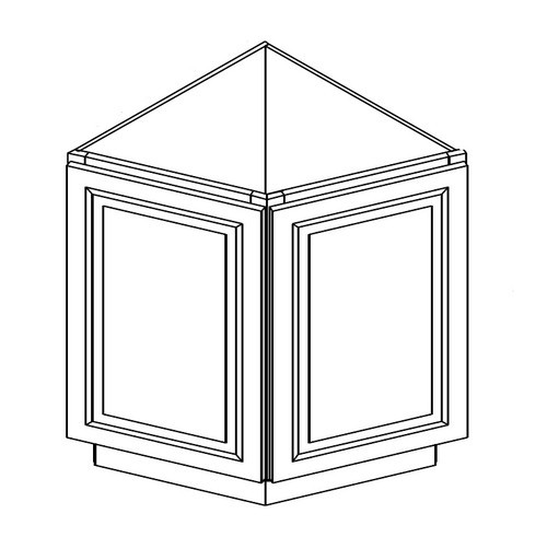 Angle Base Cabinet 24"Wx24"Dx34.5"H TG