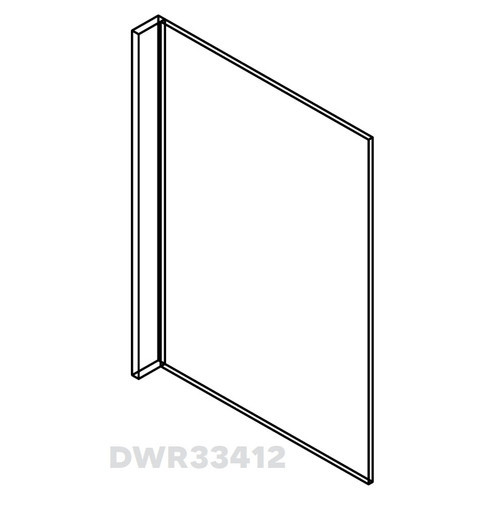 Dishwasher Panel with 3" return 24"Wx1/2"Dx34.5H TG