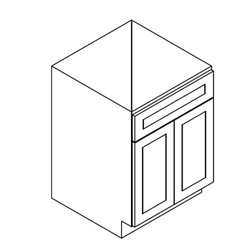 Sink Base 24"Wx24"Dx34.5"H - 2 Doors 1 Header TQ