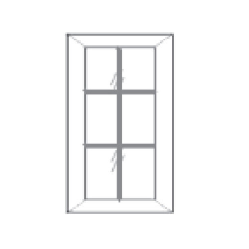Mullion Glass Door for WDC274215 Wall Diagonal Corner Cabinet TQ