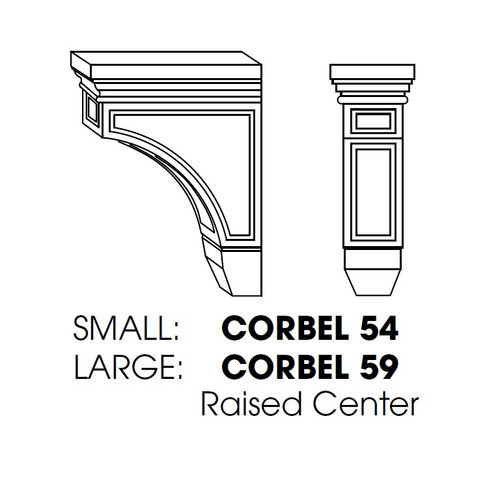 Large Corbel Raised Center 3" W x6"Dx9"H TS