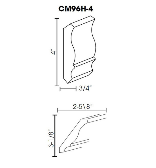 Decorative Large Crown 4"Wx96H TW