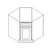Diagonal Base 36"Wx24"Dx34.5"H 1 Door No Drawer AG