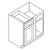 Base Blind Corner  42"Wx24"Dx34.5"H  Min Pull From: 45"W to 48"W AH