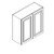 Wall Cabinet 27"Wx12"Dx30"H - 2 Doors GW