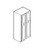 Wall Pantry 24"Wx24"Dx96"H - 4 Door PH