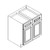 Base - 33"Wx24"Dx34.5"H * 2 Doors 2 Drawers TQ
