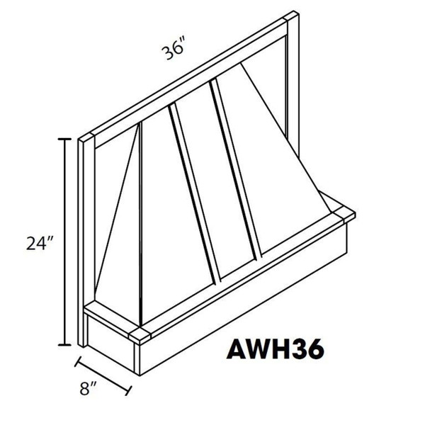 Wood Hood 36"W AWH AG
