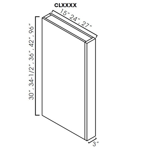Column boxbase. 3"Wx24"Dx34.5"H AG