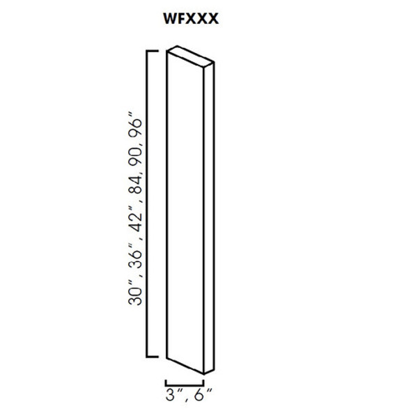 Wall Filler 6"Wx3/4"Dx30"H AG