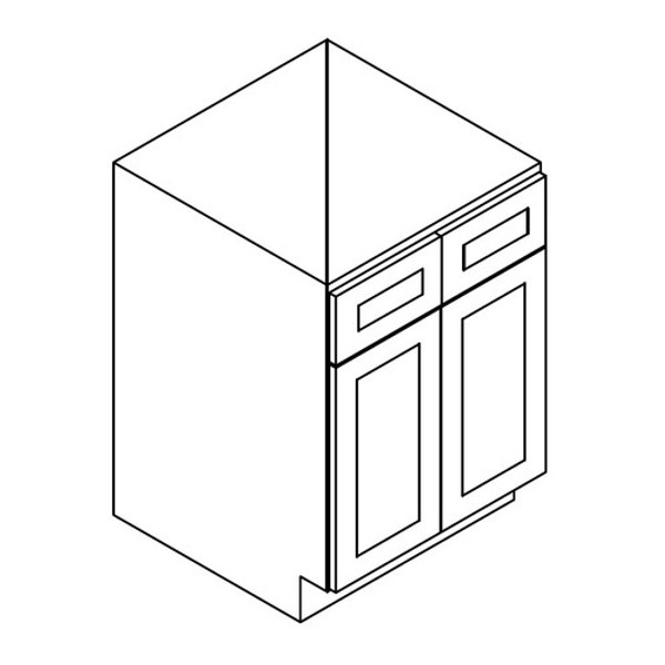 Sink Base 36"Wx24"Dx34.5"H - 2 Doors 2 Headers AG