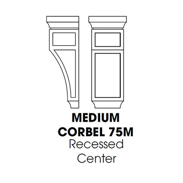 Medium Corbel Recessed Center 5.25"Wx4.5Dx12.5"H AN