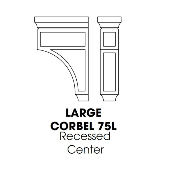 Large Corbel Recessed Center 3.5"Wx8"Dx12.5"H AW
